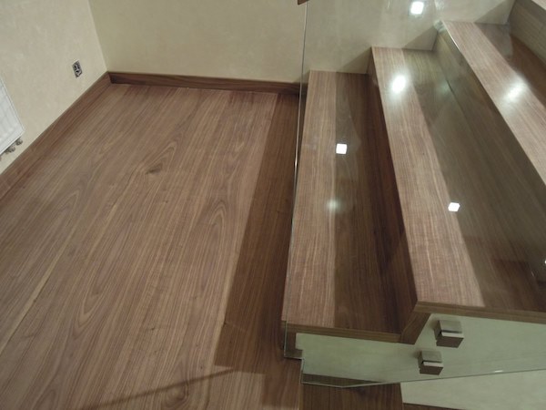 stair made from American walnut