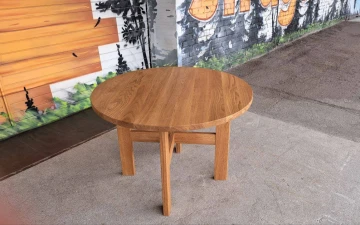 Pirkt Apaļš galds ar koka pamatni, pilnībā izgatavots no ozola
