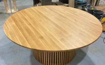 Osta Pyöreä pöytä tammipuusta, halkaisija 1800 mm