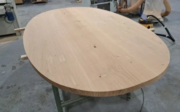 Köp Oval vit ek bordsskivor