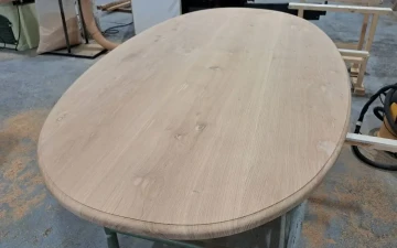 Köp Oval vit ek bordsskivor
