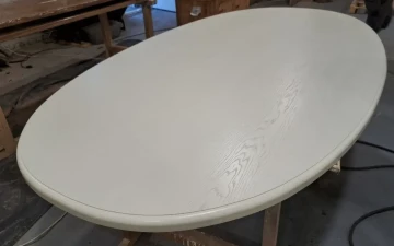 Köp Oval vit ek bordsskivor