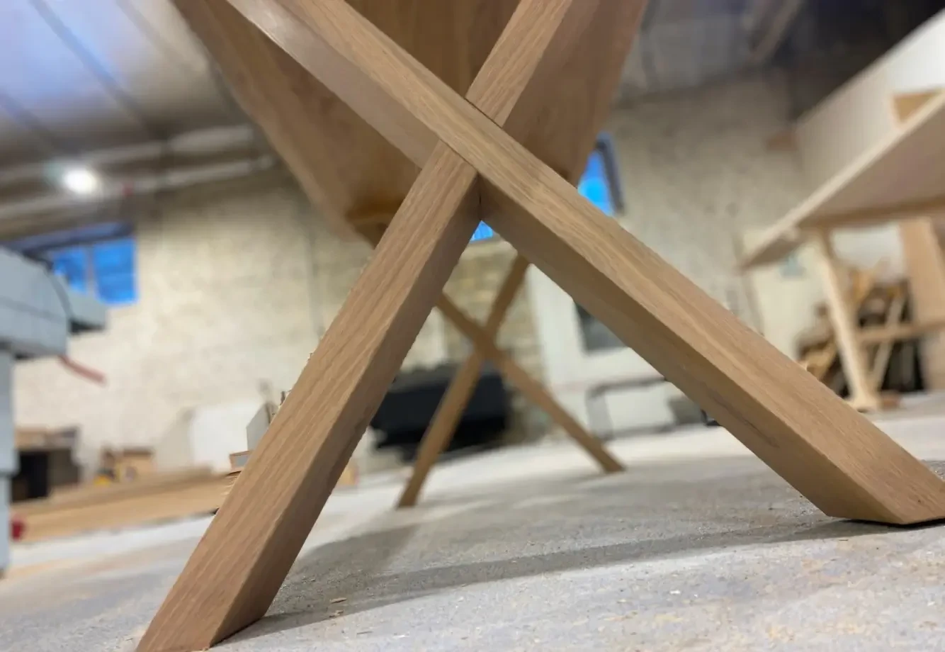 Tammi pöytäjalat X-design 800mm