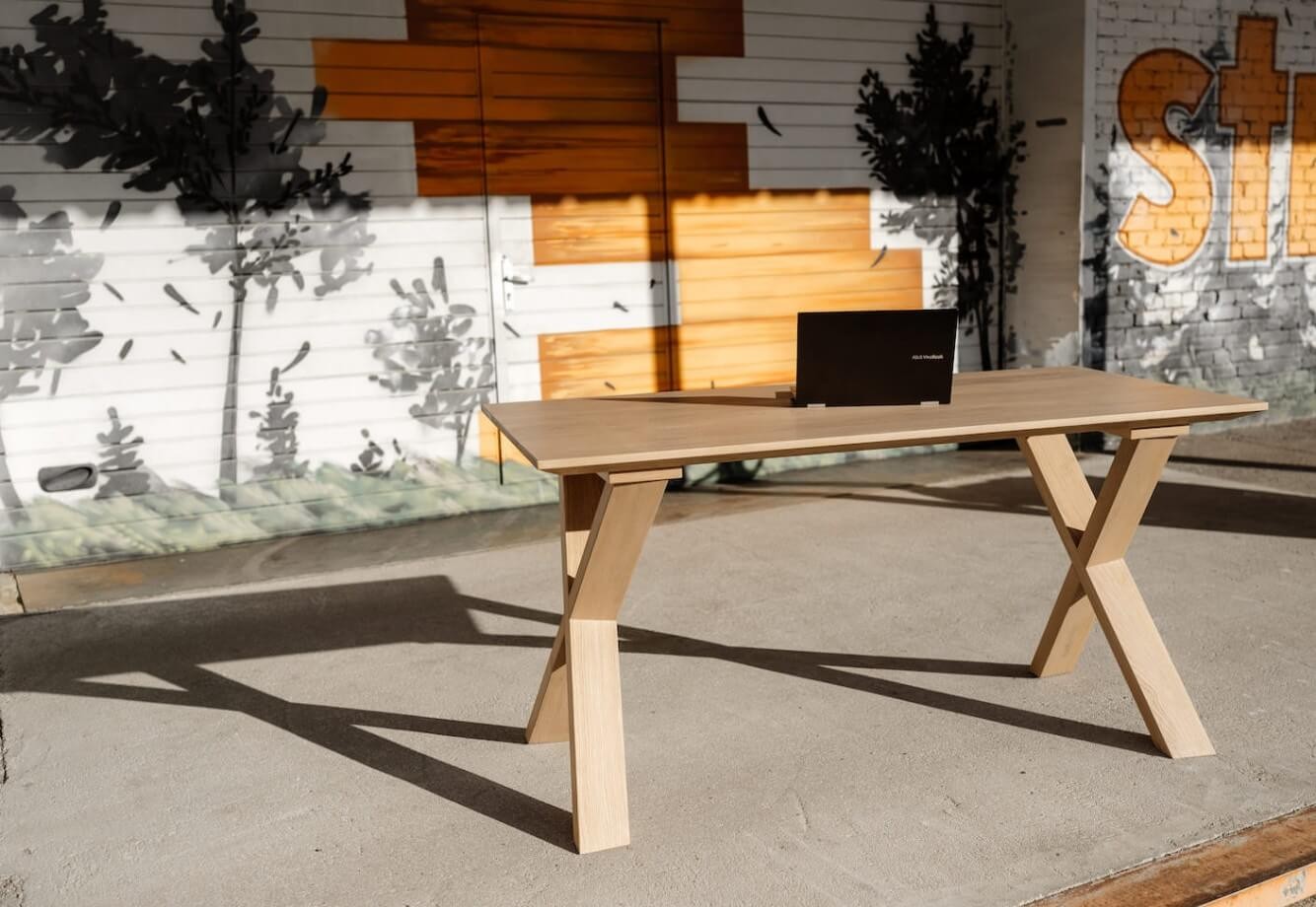 Kirjutuslaud Tamm 40-700-1500 AB Lai Lamell Valge