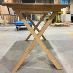 Oak table legs X-design 800mm