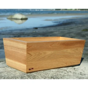 Oak woodplanter Trapezebox Natur