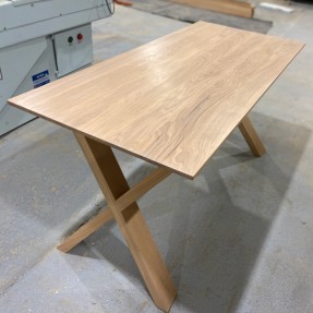 Desk table Oak 40-700-1500 AB Wide Lamella White